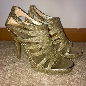 Sparkly Gold Heels